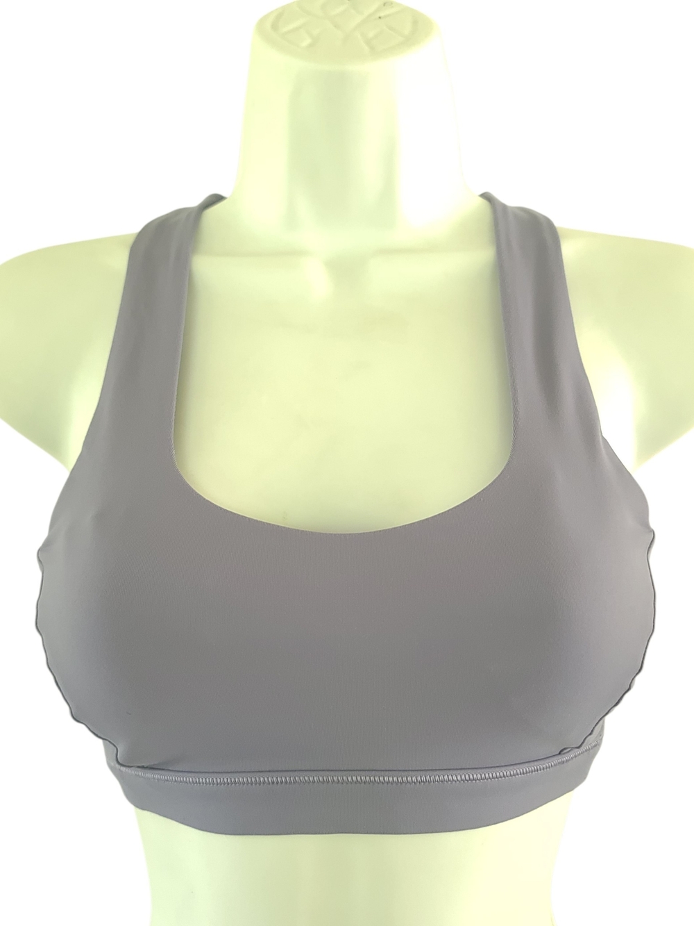 Lululemon Free To Be Serene Bra strappy open back Baltic Grey Blue Size 2